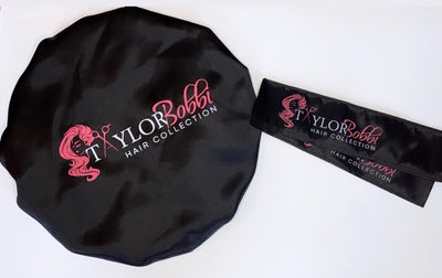 TAYLOR BOBBI SATIN BONNET & EDGE BAND SET